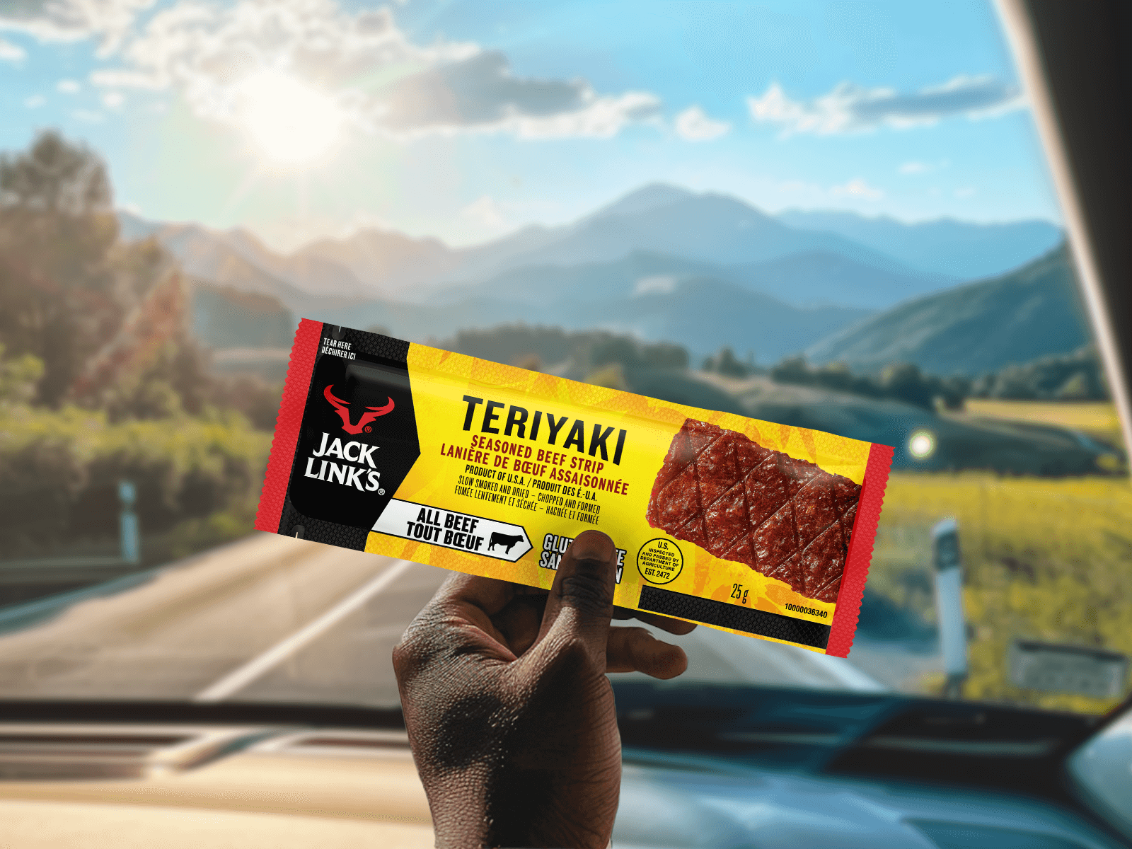 Jack Links Teriyaki Beef Strip Bar